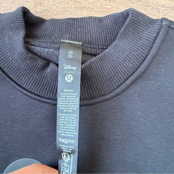 lululemon athletica Disney Black Mickey Mouse Oversized Crewneck Sweater NWT - Picture 3 of 3